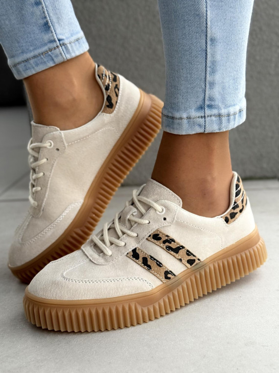 Sneakersy damskie ze skóry naturalnej