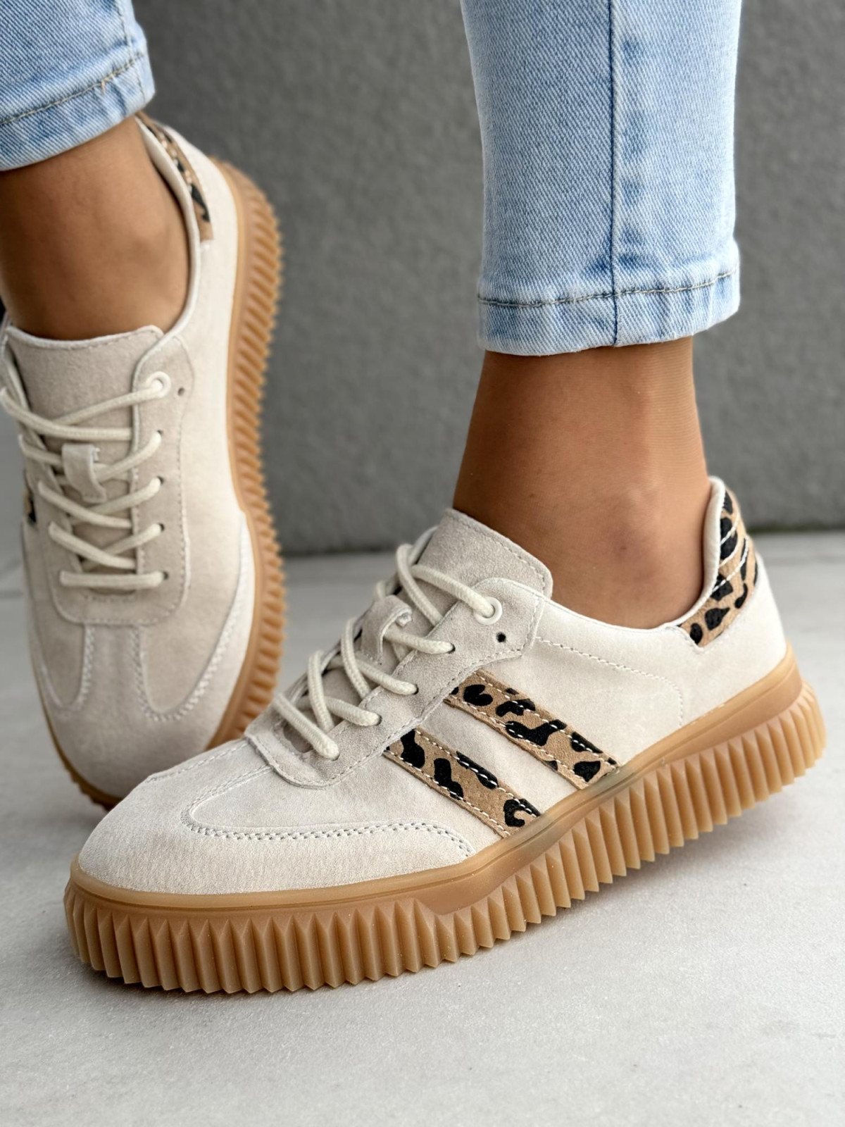 Sneakersy damskie ze skóry naturalnej