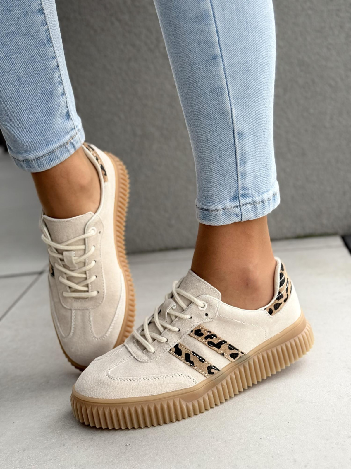 Sneakersy damskie ze skóry naturalnej