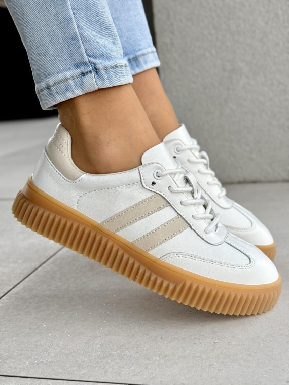 Sneakersy damskie ze skóry naturalnej