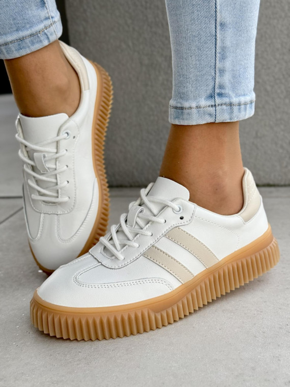 Sneakersy damskie ze skóry naturalnej