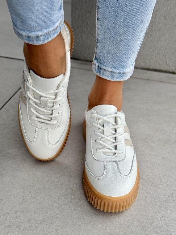 Sneakersy damskie ze skóry naturalnej