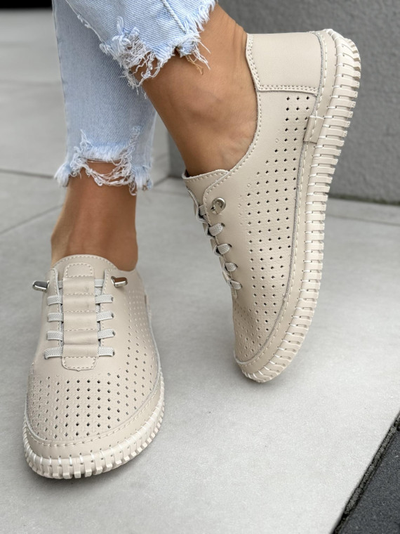 Półbuty damskie ze skóry naturalnej