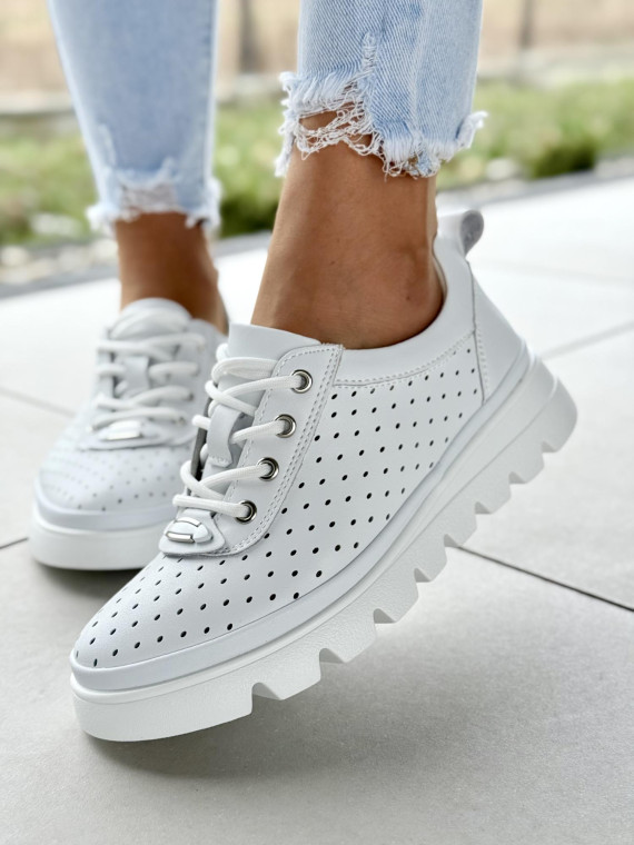 Sneakersy damskie ze skóry naturalnej