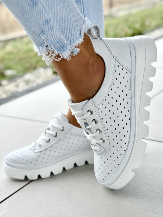 Sneakersy damskie ze skóry naturalnej