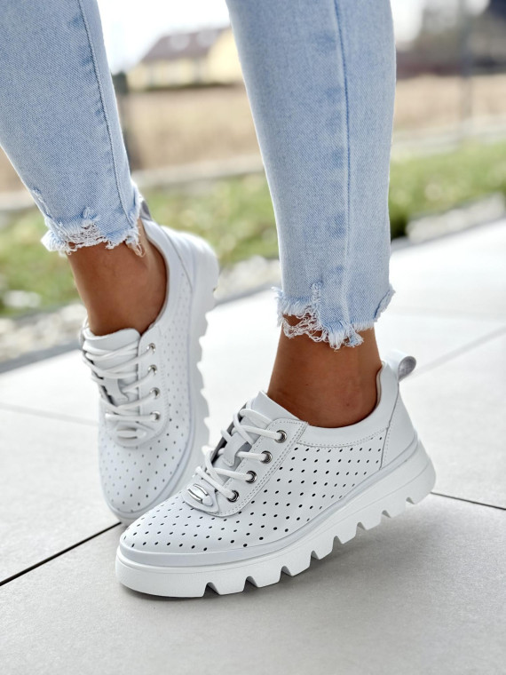 Sneakersy damskie ze skóry naturalnej