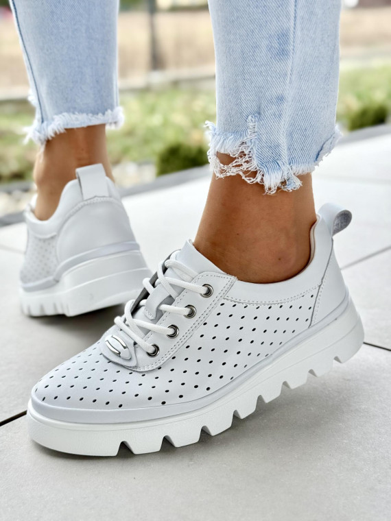 Sneakersy damskie ze skóry naturalnej