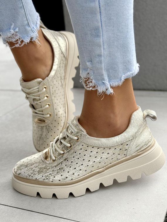 Sneakersy damskie ze skóry naturalnej