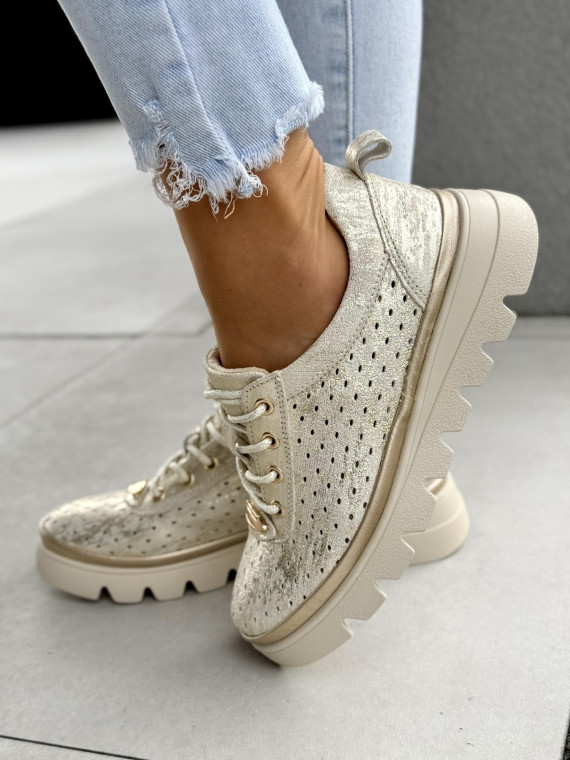 Sneakersy damskie ze skóry naturalnej