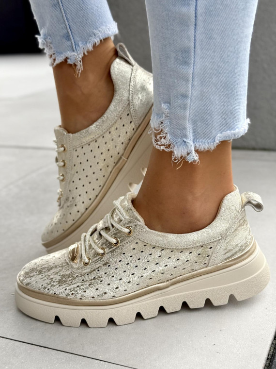 Sneakersy damskie ze skóry naturalnej