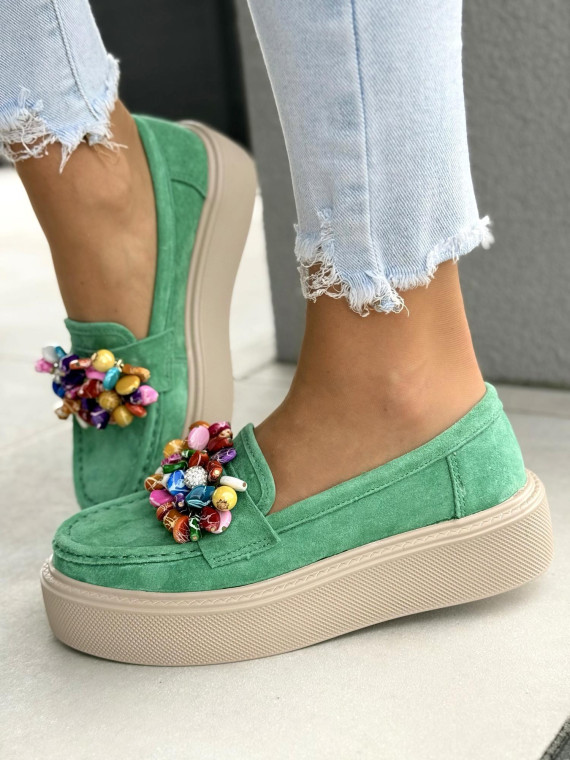 Mokasyny damskie ze skóry naturalnej