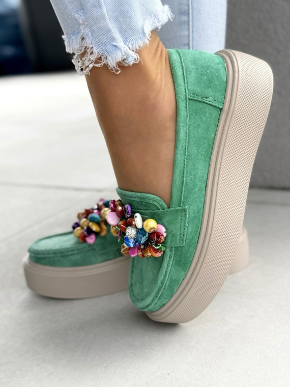 Mokasyny damskie ze skóry naturalnej