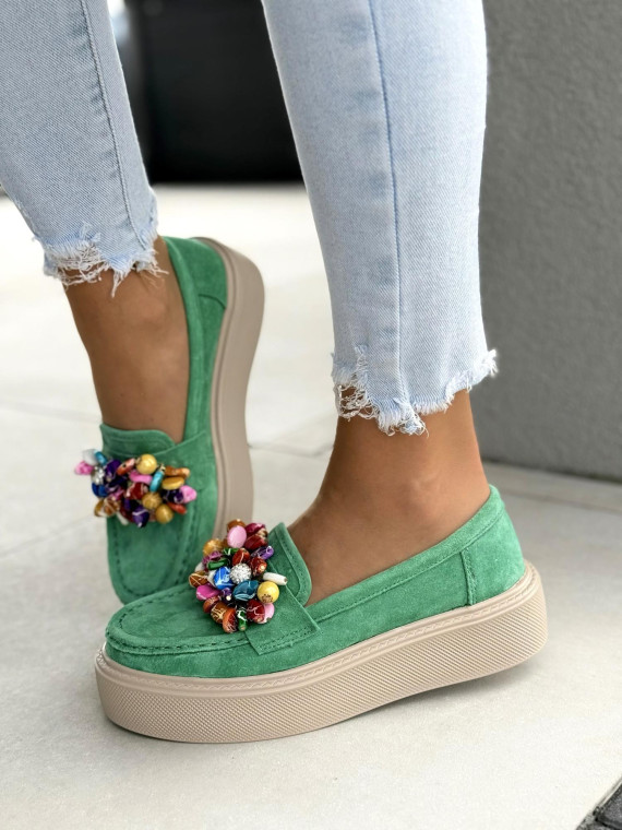 Mokasyny damskie ze skóry naturalnej