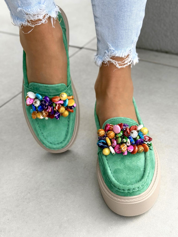 Mokasyny damskie ze skóry naturalnej