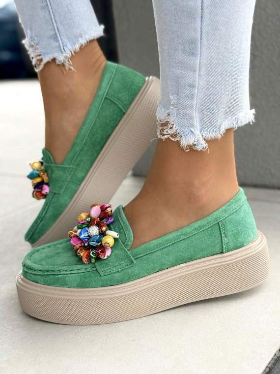 Mokasyny damskie ze skóry naturalnej