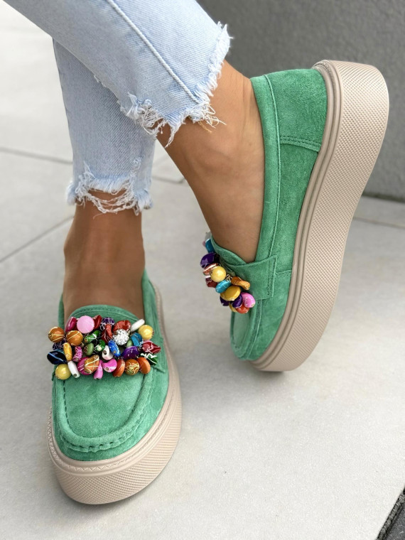 Mokasyny damskie ze skóry naturalnej