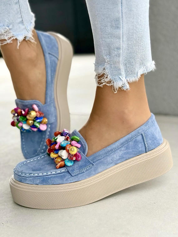 Mokasyny damskie ze skóry naturalnej