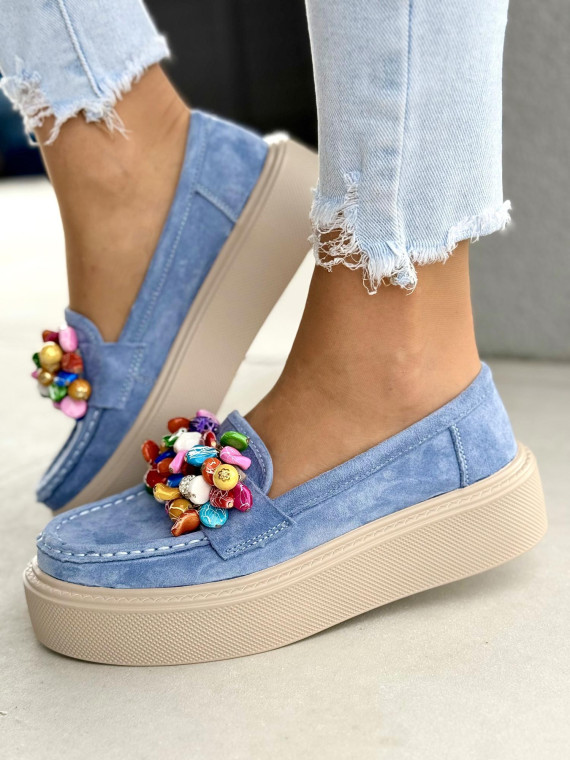 Mokasyny damskie ze skóry naturalnej