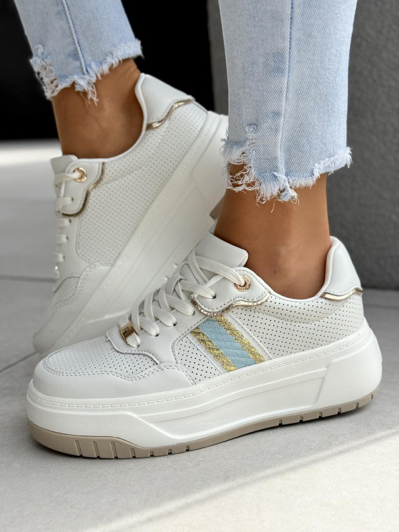 Sneakersy damskie ze skóry naturalnej