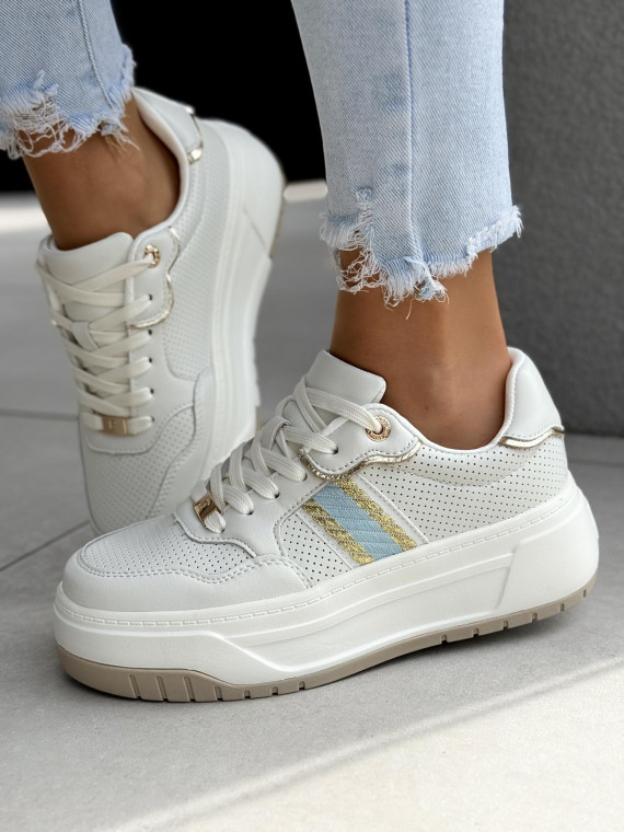 Sneakersy damskie ze skóry naturalnej