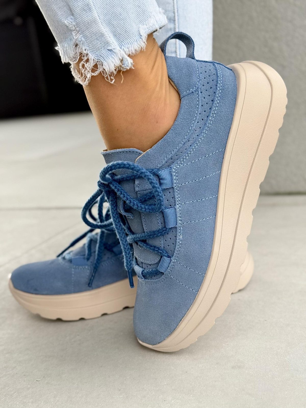 Sneakersy damskie ze skóry naturalnej