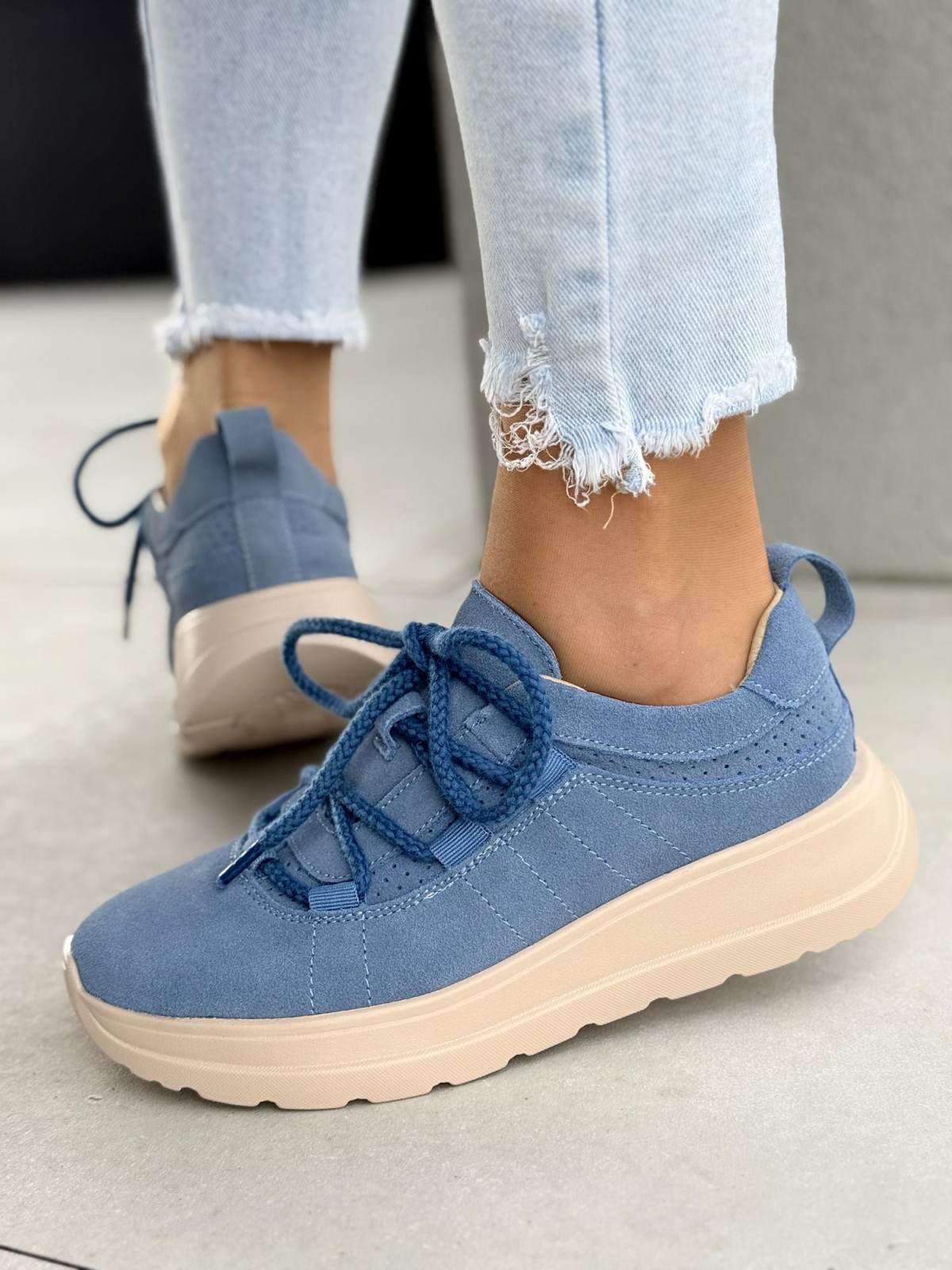 Sneakersy damskie ze skóry naturalnej