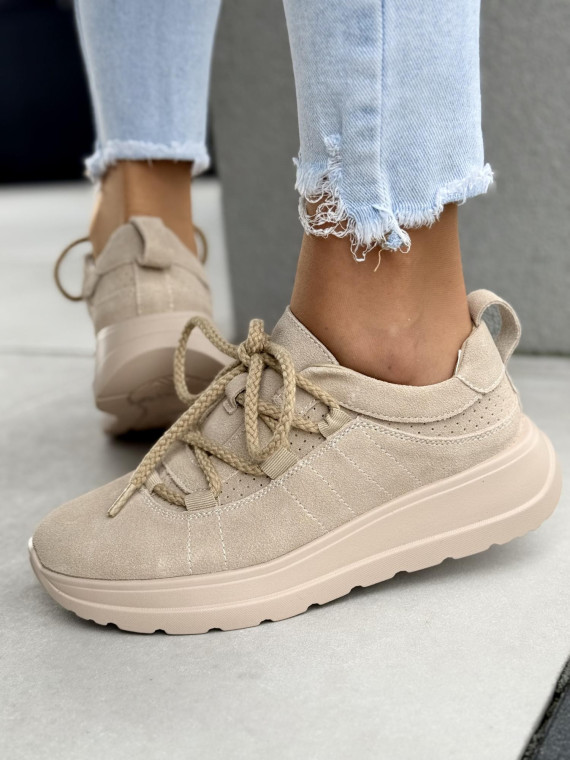 Sneakersy damskie ze skóry naturalnej
