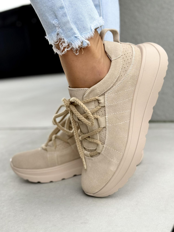 Sneakersy damskie ze skóry naturalnej