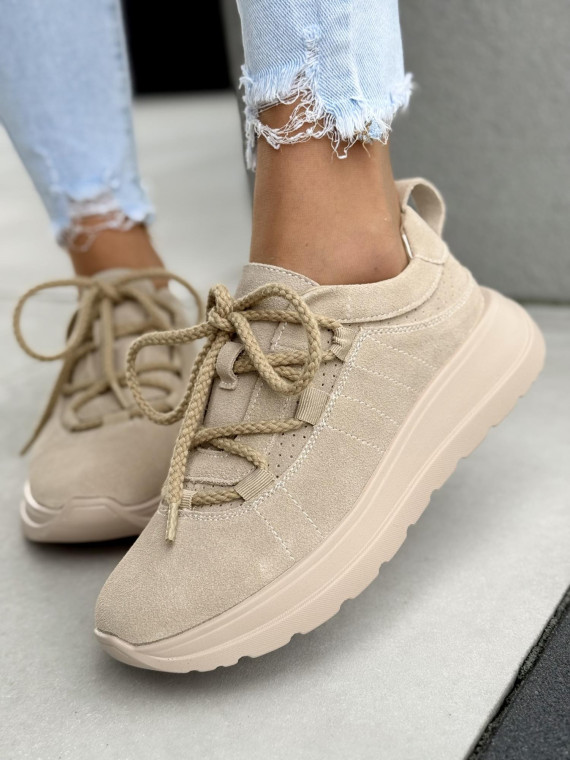 Sneakersy damskie ze skóry naturalnej