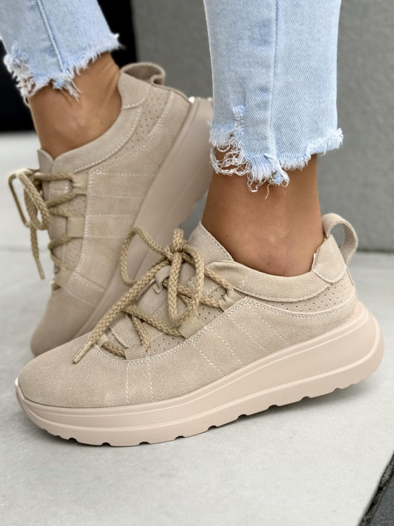 Sneakersy damskie ze skóry naturalnej