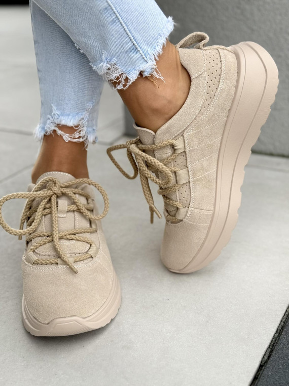 Sneakersy damskie ze skóry naturalnej