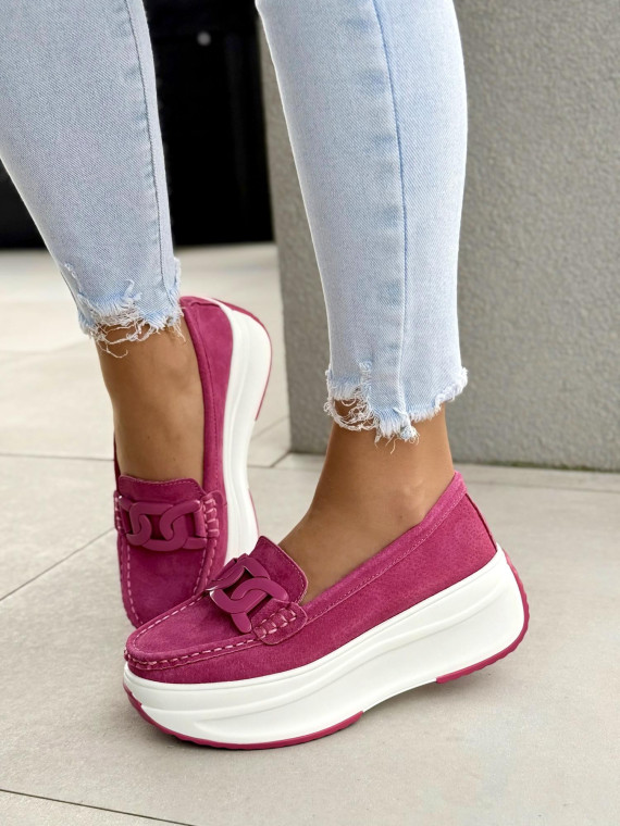 Mokasyny damskie ze skóry naturalnej