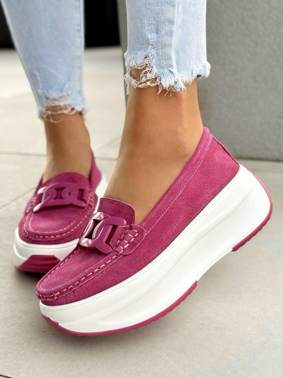 Mokasyny damskie ze skóry naturalnej