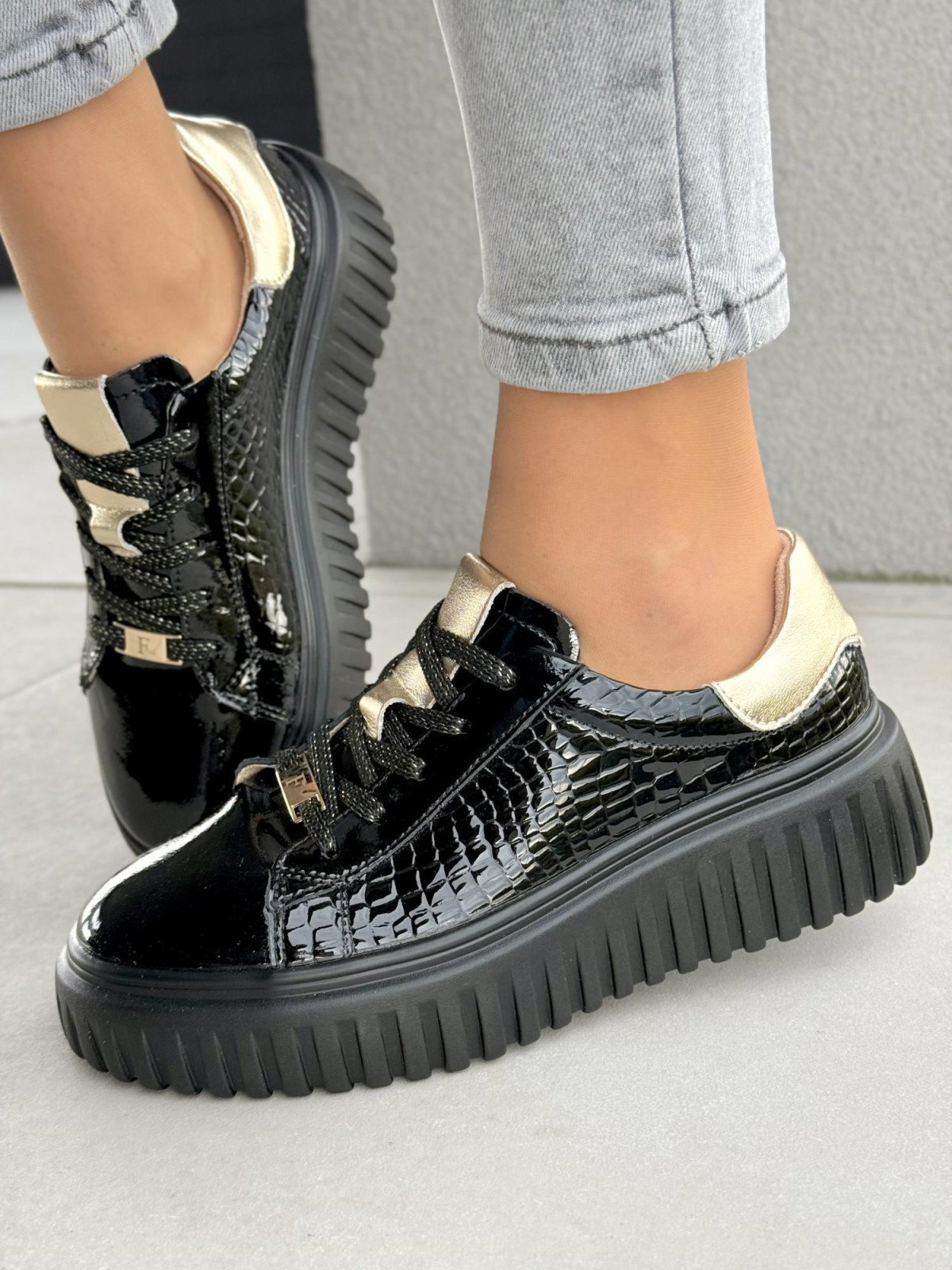 Sneakersy damskie ze skóry naturalnej