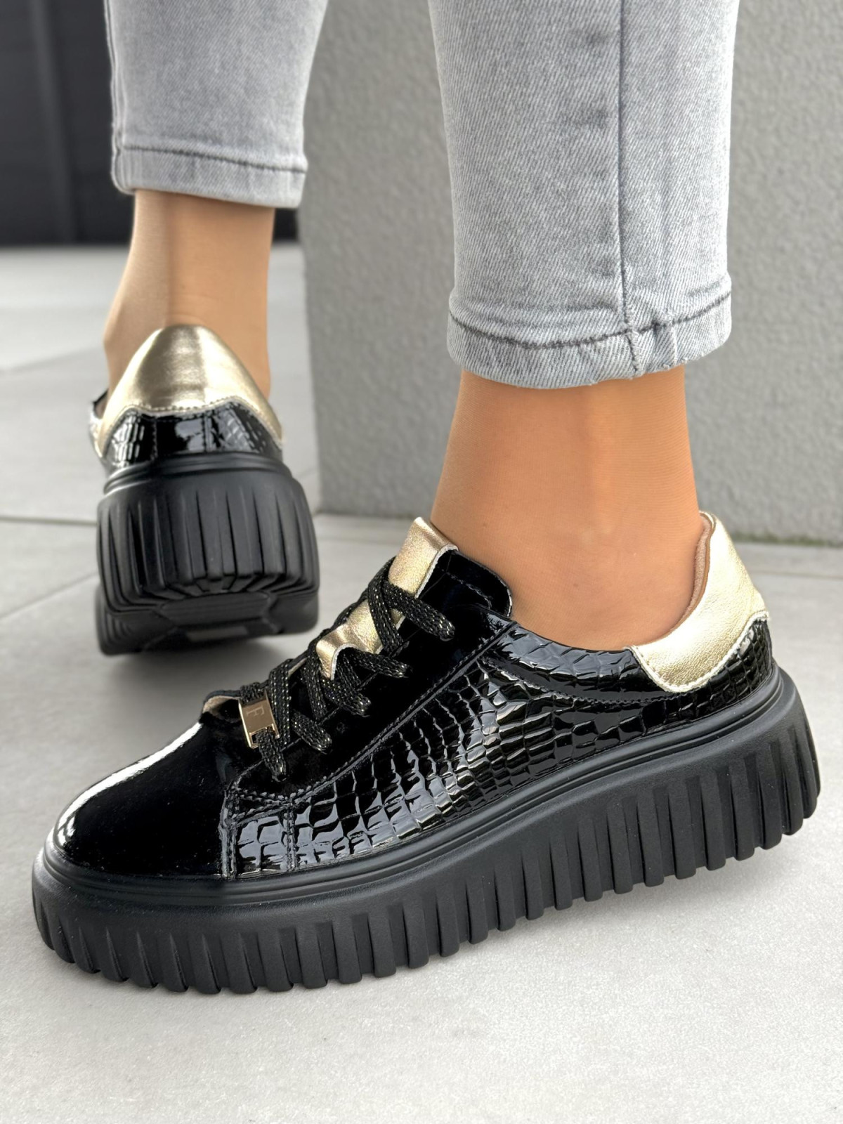 Sneakersy damskie ze skóry naturalnej