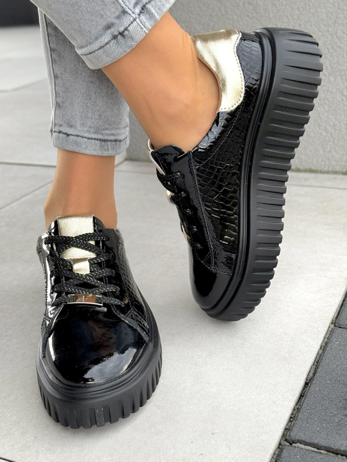 Sneakersy damskie ze skóry naturalnej