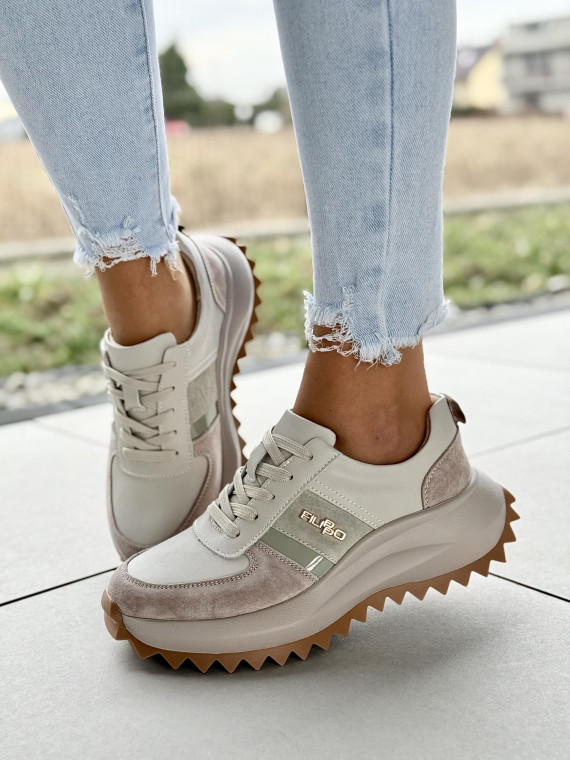 Sneakersy damskie ze skóry naturalnej
