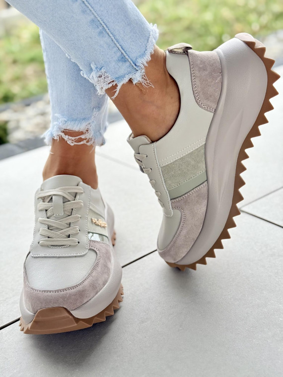 Sneakersy damskie ze skóry naturalnej