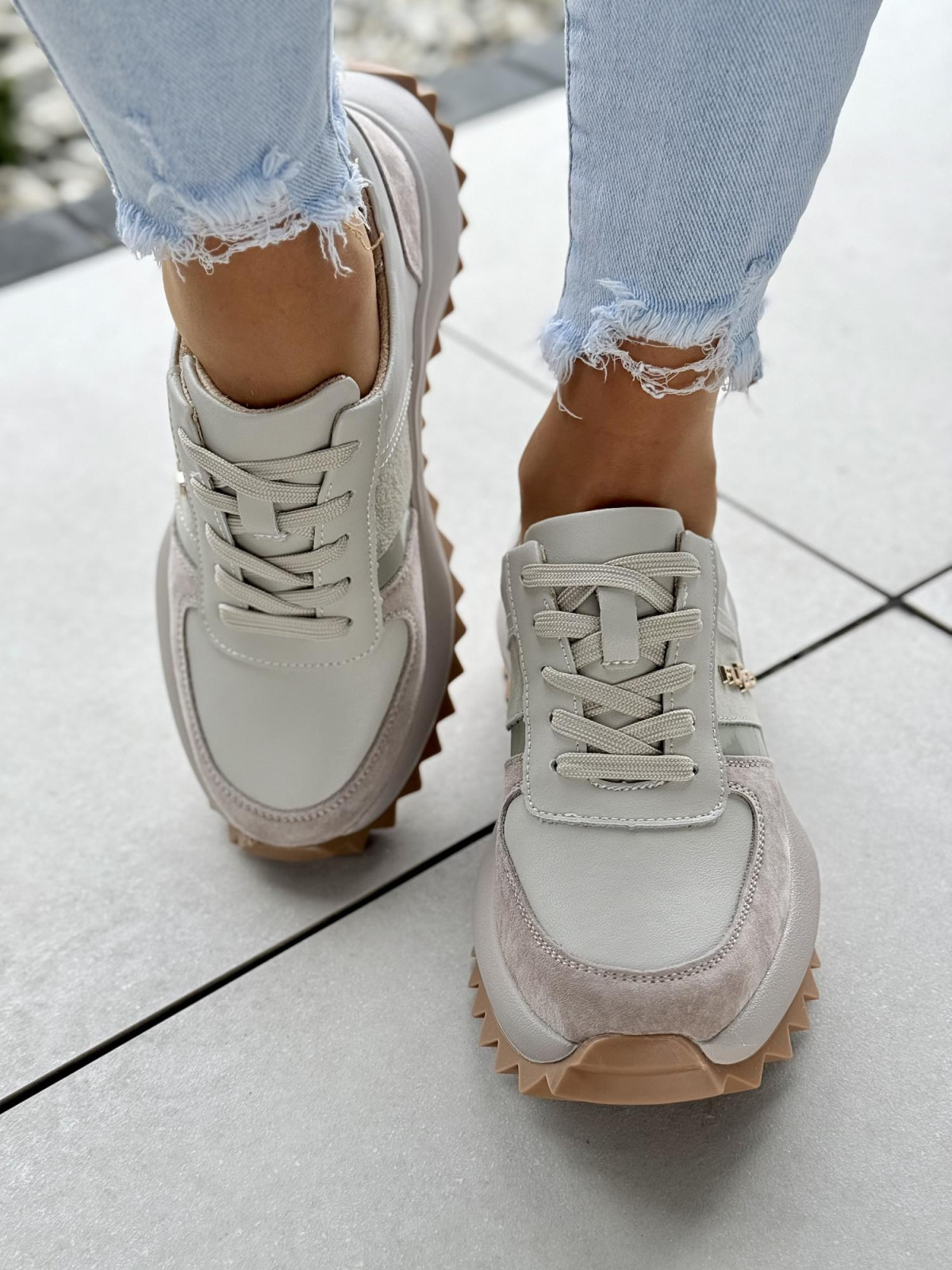 Sneakersy damskie ze skóry naturalnej