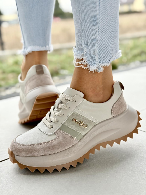 Sneakersy damskie ze skóry naturalnej