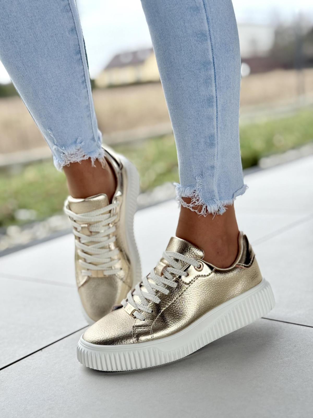 Sneakersy damskie ze skóry naturalnej