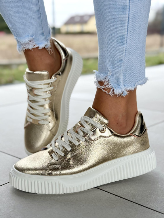 Sneakersy damskie ze skóry naturalnej