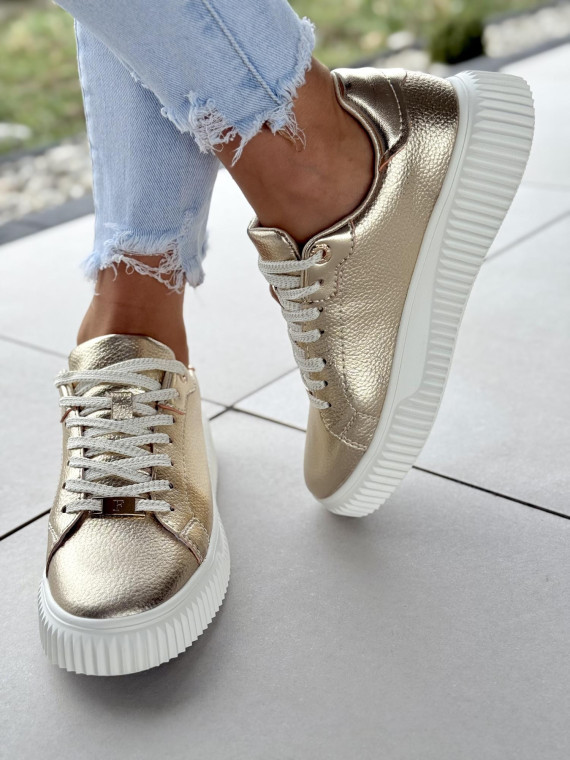 Sneakersy damskie ze skóry naturalnej