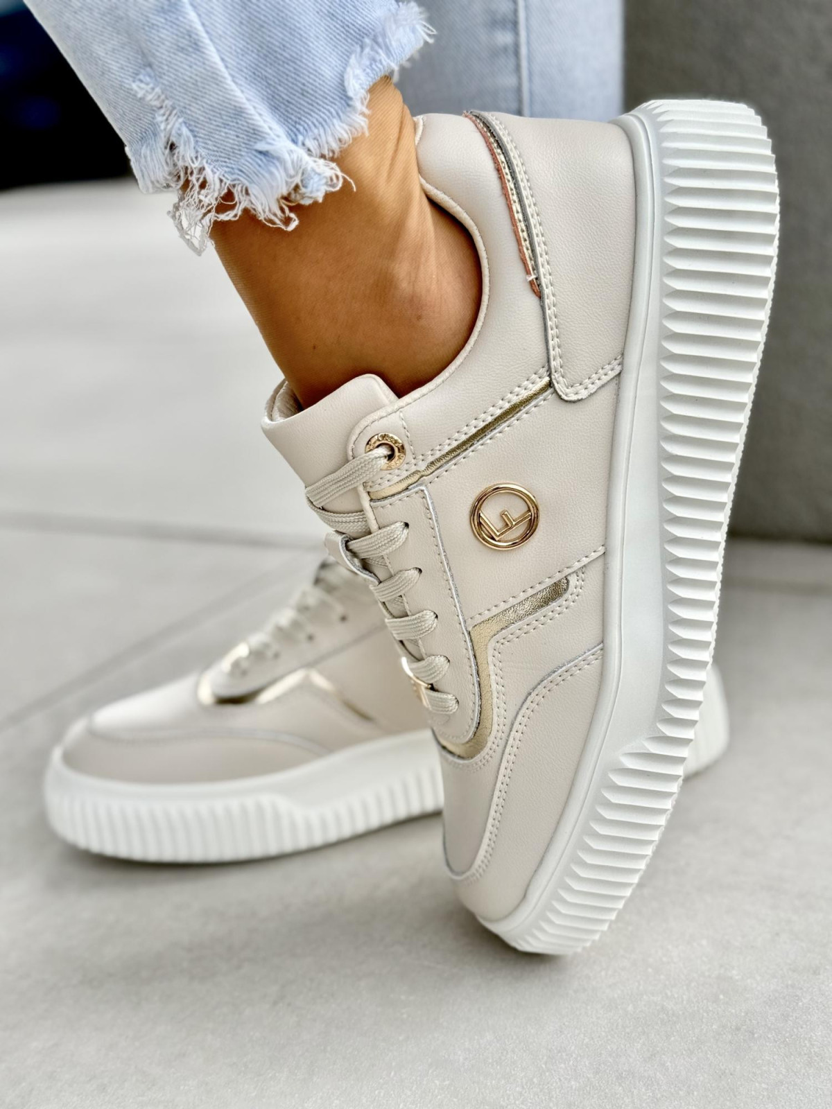 Sneakersy damskie ze skóry naturalnej