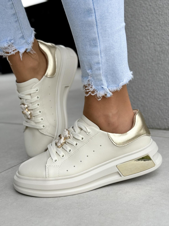 Sneakersy damskie ze skóry naturalnej