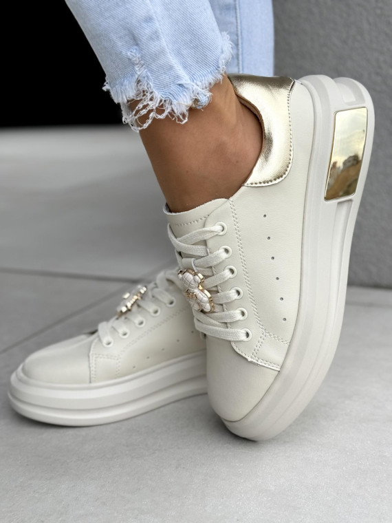 Sneakersy damskie ze skóry naturalnej