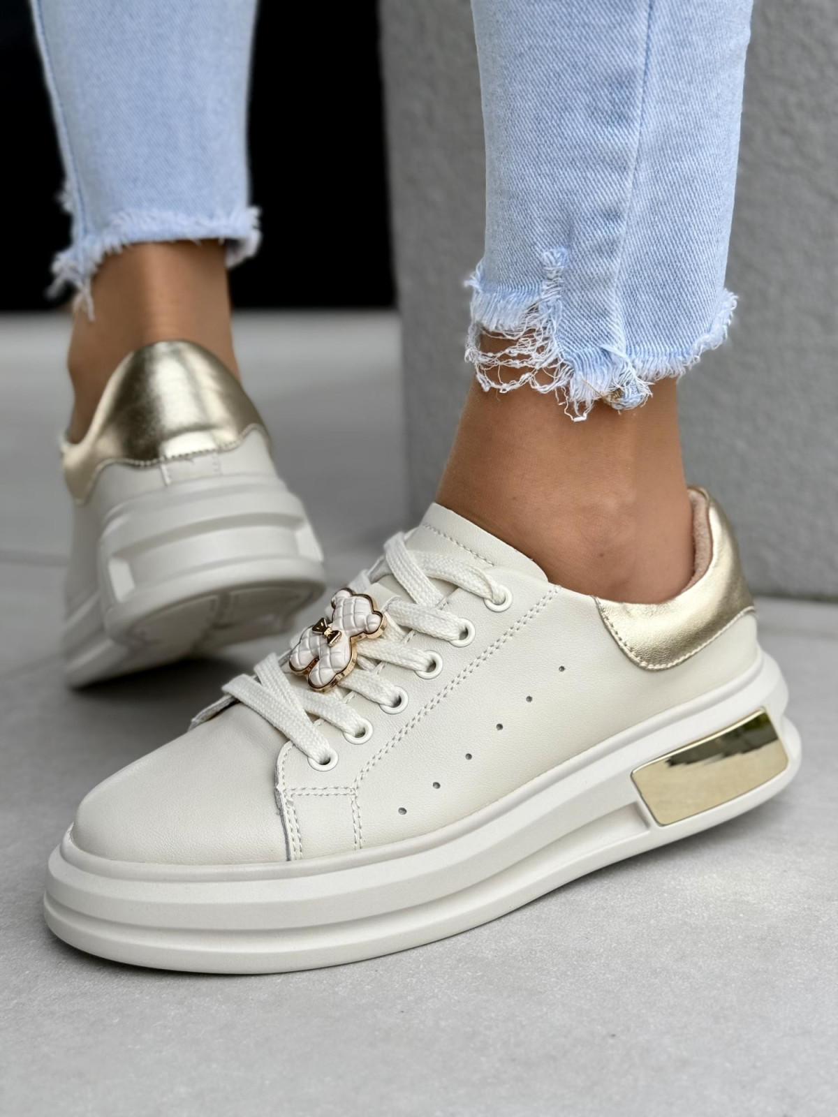 Sneakersy damskie ze skóry naturalnej