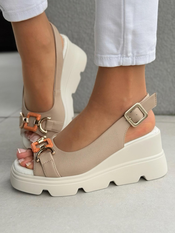 Mega wygodne sandałki damskie ze skóry naturalnej