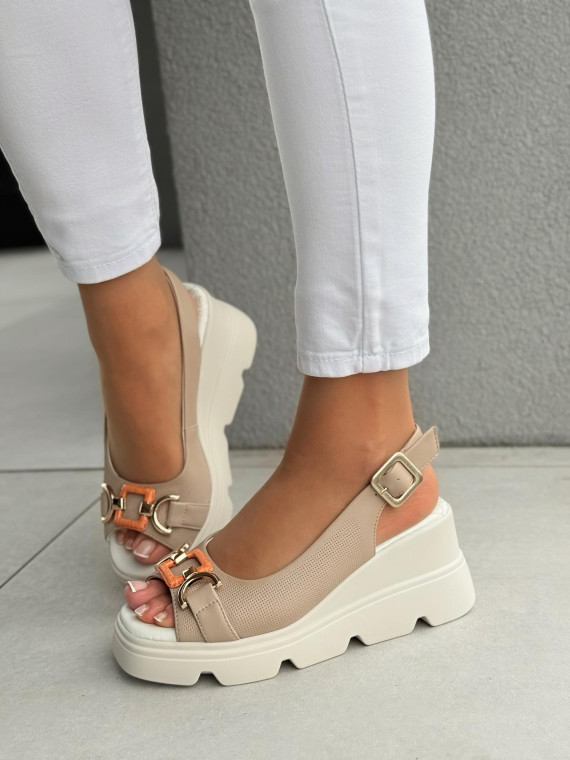 Mega wygodne sandałki damskie ze skóry naturalnej