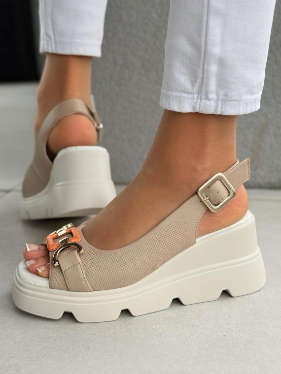 Mega wygodne sandałki damskie ze skóry naturalnej